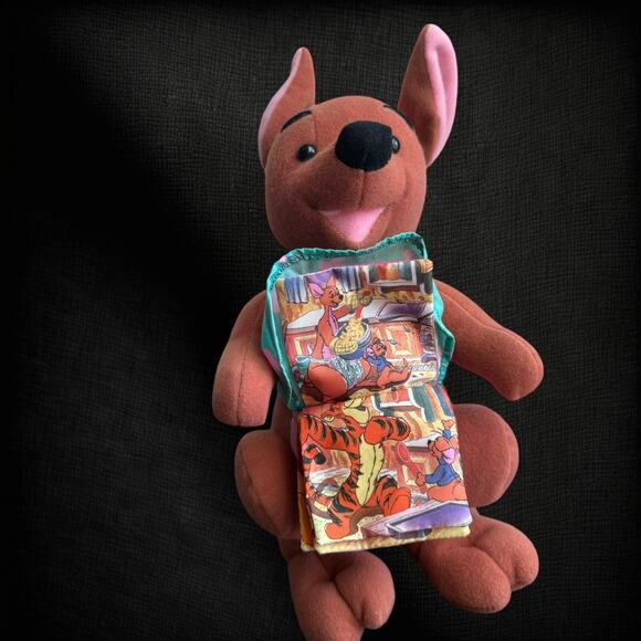 1995 Disney's Winnie the Pooh 13" Plush Kanga w/ Little Baker Roo Apron Book - Picture 8 of 8
